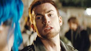 Chris evans has to sign his scott pilgrim movie poster. Scott Pilgrim Vs The World Movie Still Chris Evans Stars As Lucas Lee In Universal Pict 15888