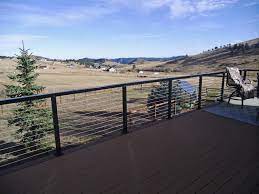 Welcome to golden 2019.9創立 寄付してー クラン対戦やらない人はバイバイ(｡･_･｡) Golden Co Black Aluminum Cable Railing System Rustic Terrace Denver By Stainless Cable Railing Inc Houzz