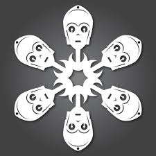 How To Make Star Wars Snowflakes With Paper Scissors And The Force Star Wars Snowflakes Star Wars Snowflakes Template Star Wars Diy