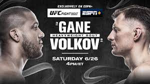 The official ufc instagram brings you fight photos and video from around the world. Ufc Fight Night Gane Vs Volkov June 26 Exclusively On Espn Espn Press Room U S