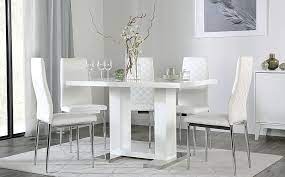 Shop at ebay.com and enjoy fast & free shipping on many items! Joule White High Gloss Dining Table With 4 Renzo White Leather Chairs Furniture And Choice