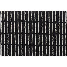 Black And White Bath Rug Set Riff Black And White Bath Mat Reviews Cb2 In 2020 White Bath Mat White Bath Boho Bathroom