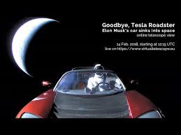 Goodbye Tesla Roadster Elon Musk S Car Sinks Into Space Online Observation 14 Feb 2018 Youtube
