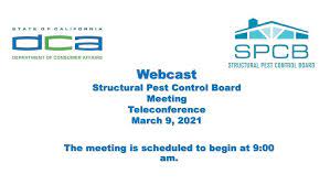We are friendly, reliable and affordable. Structural Pest Control Board Meeting Part 2 March 9 2021 Youtube