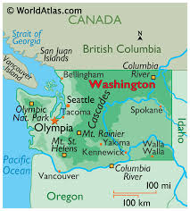 Map of flight path and driving directions from seattle to yakima. Washington Maps Facts World Atlas