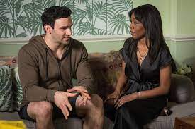 In tonight's instalment of the bbc soap, kush's ex denise fox (diane parish) expressed concern for her former friend who now lives in dubai. Eastenders Catch Up Shock Split For Denise Fox And Kush Kazemi