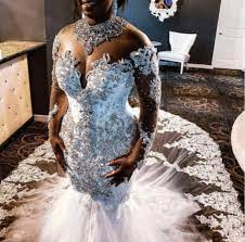 Luxury Crystal Beaded Mermaid Wedding Dress Wedding Dresses For Girls Applique Wedding Dress Cocktail Wedding Attire