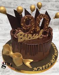 Birthday Cake Ribbons And Balloons Cake Images Chocolate Drip Cake With Gold Balloons Ribbon And Extra Large Chocolate 90 Chocolate Drip Cake Cake Creative Cakes
