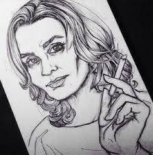 Drawing Of Jessica Lange As Fiona Goode Ahs 3 Coven Artist Jessica Lange Story Drawing Portrait Tattoo