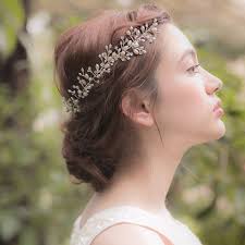 Justine Couture ホワイト花モチーフヘッドドレス  小枝モチーフパール×ビジューヘッドドレス(ホワイト)francbloom(フランブルーム)