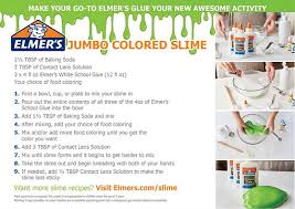 Elmers Glue Slime Elmer S Glue Slime Recipe Slime No Glue Slime