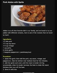 Pork Adobo With Sprite Pork Adobo Sprite Recipe Pork Tenderloin Marinade