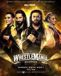 Wwgfx On Instagram Custom Wrestlemania 37 Poster Feat Romanreigns Wwerollins Rhearipley Wwe Alexa Bliss Wwe Prowrestli Wrestlemania Instagram Wwe