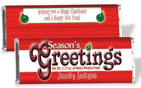 Pair the cute saying with a small gift, wrap it up and you are done. Amazon Com Personalized Holiday Candy Bar Wrapper Set Of 24 Personalized Christmas Gifts Home Kitchen