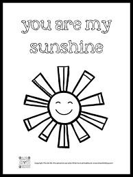 Remind your favorite that their your sunshine, or keep it as your own. Free Printable Sun Coloring Page You Are My Sunshine The Art Kit