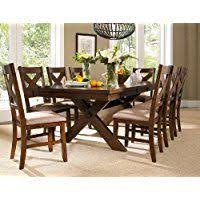 Roundhill Furniture Karven 9 Piece Solid Wood Dining Set With Table And 8 Chairs Wooden Dining Table Set Solid Wood Dining Set Wooden Dining Tables