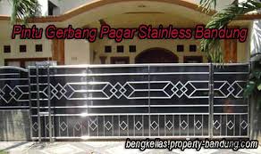 Pintu Gerbang Pagar Stainless Bandung Info Jasa 0821 1731 0522 Kalau desain rumah sudah keren, tentunya jangan menggunakan desain pintu yang biasa atau simple. pintu gerbang pagar stainless bandung