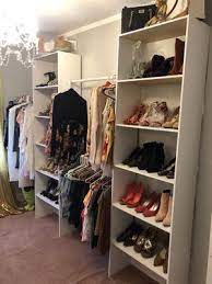 Closetmaid designed this bracket exclusively for the shelftrack hang track and bracket system, which allows wire shelves to be adjusted to any height. Closetmaid Expandable Vertical 24 Closet Organizers White Walmart Com Walmart Com
