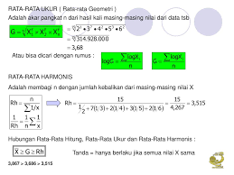 Langkah pertama, kamu harus menghitung hari kerja aktif terlebih daulu di kalender pada. Ppt Rata Rata Ukur Rata Rata Geometri Powerpoint Presentation Free Download Id 3166019