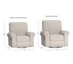 Small Comfort Swivel Glider Recliner Pbkids Blue Chairs Living Room Swivel Glider Recliner Family Room Chair