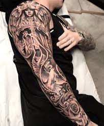 60 Holy Angel Tattoo Designs Cuded Tattoos Best Sleeve Tattoos Cool Arm Tattoos