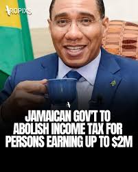 The government of Jamaica says the personal income tax threshold is to be  increased to $2 million by 2027, up from $1.7 million. The Holness  administration will increase the income tax threshold