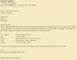 Mengharap kehadiran saudara/saudari pada : Download Contoh Surat Undangan Rapat Karang Taruna Desa Acara 17