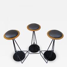 Get 5% in rewards with club o! 3 Oak And Wrought Iron Bar Stools Palm Springs 1960s