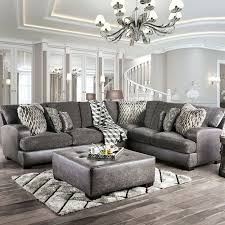Sm5202gy 2 Pc Gellhorn Two Tone Gray Microfiber Fabric And Leatherette Sectional Sofa Set Leather Couches Living Room Luxury Living Room Living Room Grey