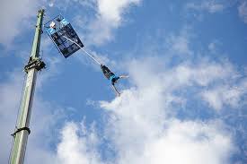 Bungee jumping (/ˈbʌndʒi/), also spelt bungy jumping, is an activity that involves a person jumping from a great height while connected to a large elastic cord. Afs Flugagentur Munster Bungee Jumping