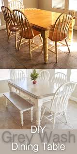Diy Grey Paint Wash Dining Table Chairs The Diy Lighthouse Dining Table Makeover Diy Dining Dining Table Chairs