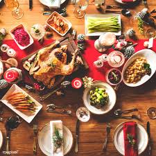 Download Premium Image Of Aerial View Of A Table Full Of Thanksgiving Food Family Dinner Table Family Dinner Dinner
