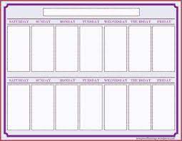 These calendars will easily print on a single standard printer paper page. Free Printable 2 Week Calendar Template Templateral
