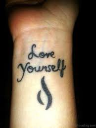 Unalome tattoo you start out without a direction (the spiral at the bottom), trying to figure out which way is up. 18 Cool Love Yourself Tattoos On Wrist