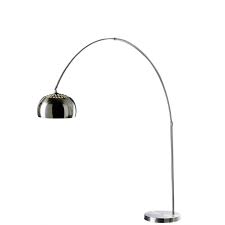 Hohe Moderne Stehlampe Mit 5 Kleinen Lampenschirmen Aus Metall Mit Chromeffekt