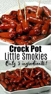 You Have To Try These Simple Crock Pot Little Smokies No One Is Going To Believe That There Is Grape Jelly Appetizer Recipes Crockpot Appetizers Pot Recipes