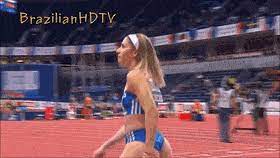Gianmarco tamberi from italy celebrates winning gold in the high jump at the tokyo olympics. Best Womens Long Jump Gifs Gfycat