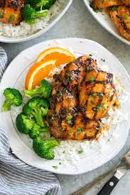Season chicken with salt and grill or broil for 2 minutes. Orange Grilled Chicken Sticky Honey Orange Grilled Version