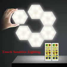 6pcs Quantum Light Touch Sensor Night Lights Led Hex Tophatter Sensor Night Lights Led Night Light Night Light