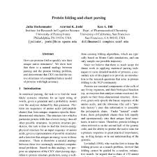 Protein Folding And Chart Parsing Acl Anthology