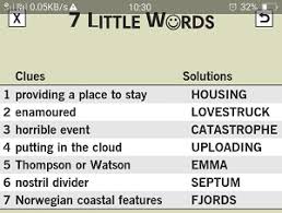 Maybe you would like to learn more about one of these? 7 Little Words July 12 2019 Daily Puzzles Answers