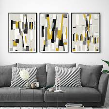 Not to mention, most modern living rooms serve more than one purpose. Living Room Decor Art Minimalist Prints Set Of 4 Prints Abstract Wall Art Prints Blue And Mustard Prints Modern Wall Art Home Decor Art Collectibles Prints Kromasol Com
