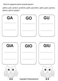 Tutte le parole che contengono gia vi aiuterà a vincere i vostri giochi di scrabble per esempio. Schede Didattiche Di Italiano Ga Go Gu Gia Gio Giu Fantavolando