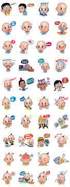 Kirim gambar format apa pun sebagai stiker whatsapp, buat paket stiker pribadi. Upin Ipin And Friends Sticker For Line Whatsapp Telegram Android Iphone Ios
