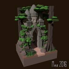 Available in many file formats including max, obj, fbx, 3ds, stl, c4d, blend, ma, mb. Temple Lowpoly Environmental Art Fantasy Illustration Low Poly Art
