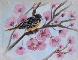 It describes the meaning, history, and importance of sakura, highlighting famous locations for cherry trees and poems associated with those places. Oriole On A Cherry Blossom Tree Painting By Pablo Cruz Jr