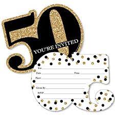 Pastel de cumpleaños, globos, decoración, comida, bebida y regalos; Amazon Com Tarjeta De Invitacion Para Cumpleanos 50 Cumpleanos Oro Forma De Invitacion Tarjetas De Invitacion Para Fiesta De Cumpleanos Con Sobres Juego De 12 Toys Games