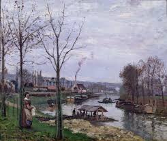 Because these are strong bold flower shapes and not delicate, i would consider painting them with a darker background and elinating the vase altogether, like this… The Washing House Pontoise Port Marly Or The Wash House Reproductions Of Famous Paintings For Your Wall