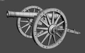 Field Cannon 3d Model In 2020 Cannon 3d Model Wood Furniture Diy
