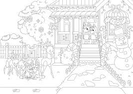 You can now print this beautiful bluey coloring page or color online for free. Bluey December 15th 10 To Go Can You Remember All The Colours Of The Festive Heeler House Head Over To Our Website For All The Festive Colouring Sheets